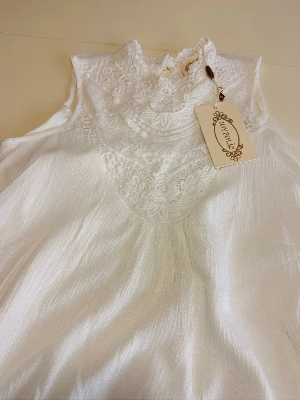Joyfolie Delphina Dress | Cream | Girls Size 7 | NWT